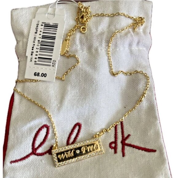 Lulu Dk Wild & Free Statement CZ Accent 14k Gold-Plated Bar Pendant Necklace - Picture 4 of 4